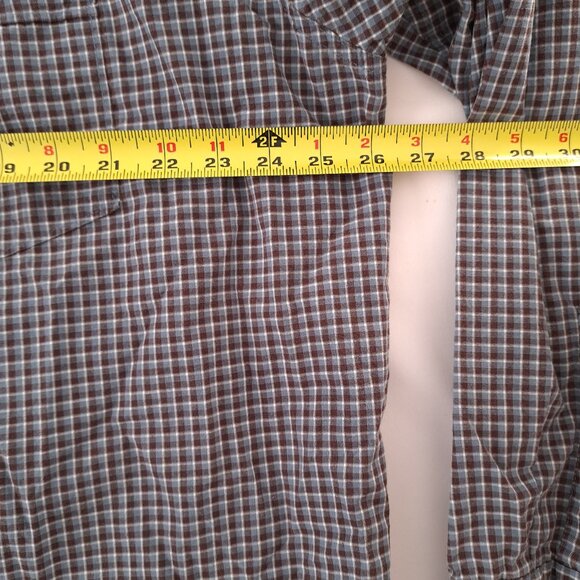 Timberland Plaid Shirt Slate Blue Burgundy Check Long Sleeve XXL TTG - Picture 4 of 8